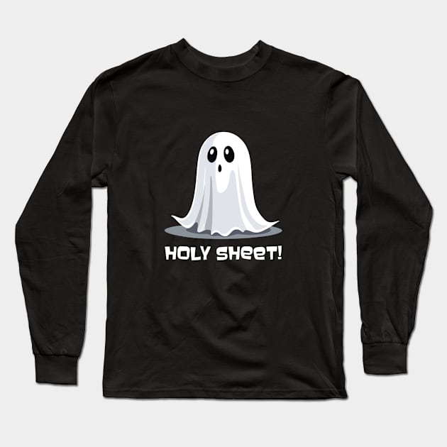 Holy Sheet! Ghost Long Sleeve T-Shirt by avperth